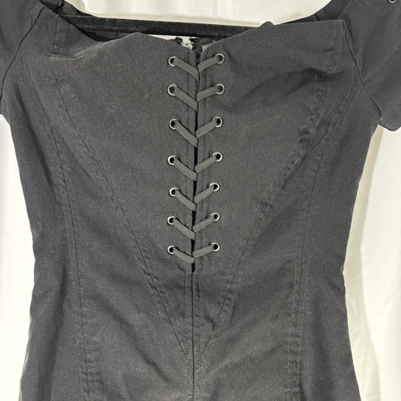 Guess Black Off-Shoulder Corset Mini Dress - Picture 4 of 7